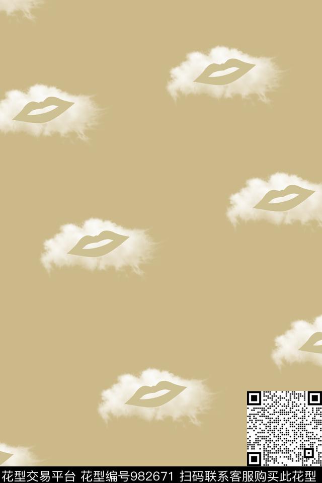 嘴唇五官人体数码印花华亿平台下载（图片编号: 982671） - 瓦栏（Walan）