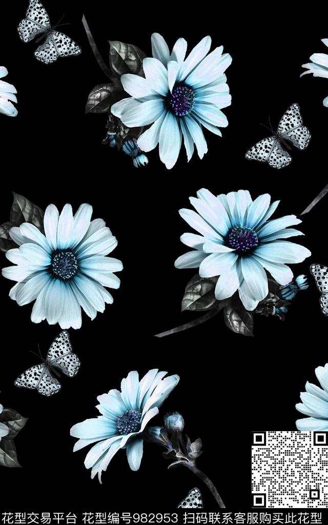 数码华亿平台民族风花卉数码印花华亿平台下载（图片编号: 982953） - 瓦栏（Walan）