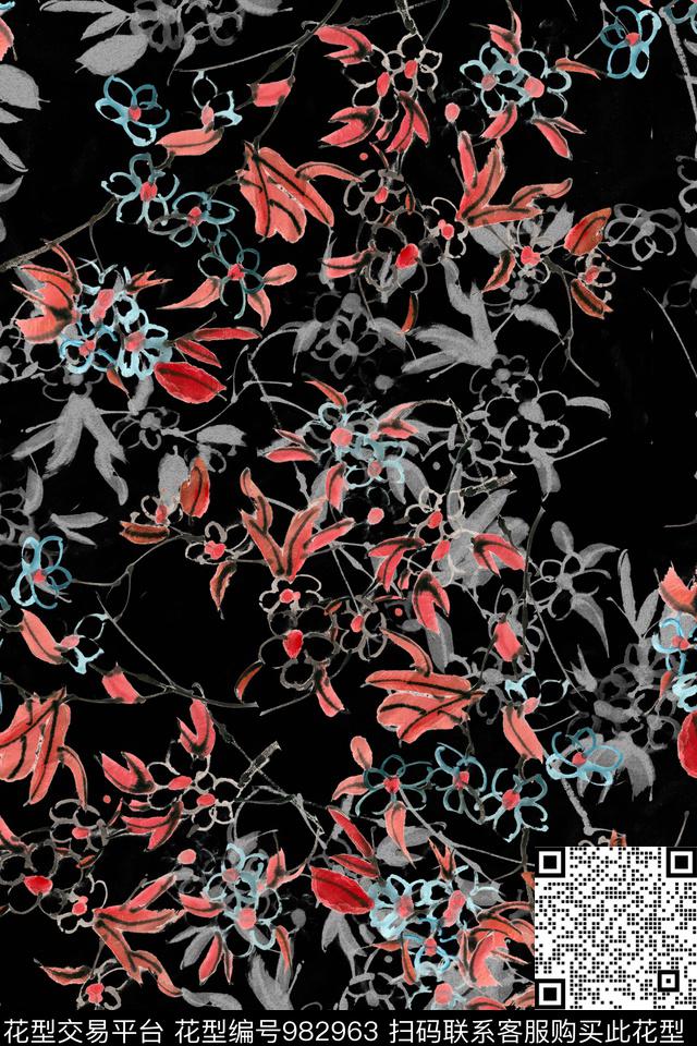 数码华亿平台素雅小碎花数码印花华亿平台下载（图片编号: 982963） - 瓦栏（Walan）