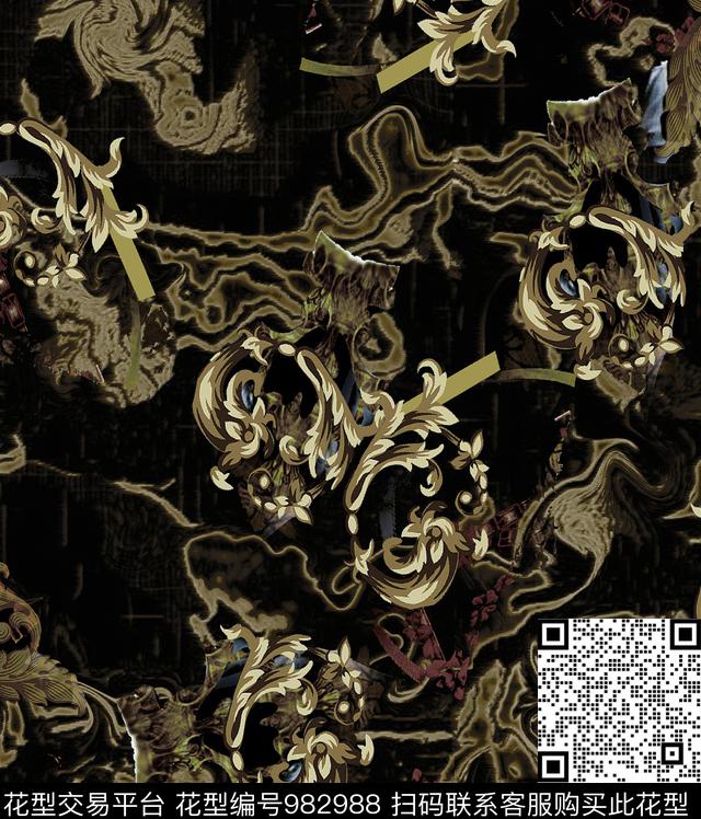 数码华亿平台潮牌大牌风数码印花华亿平台下载（图片编号: 982988） - 瓦栏（Walan）