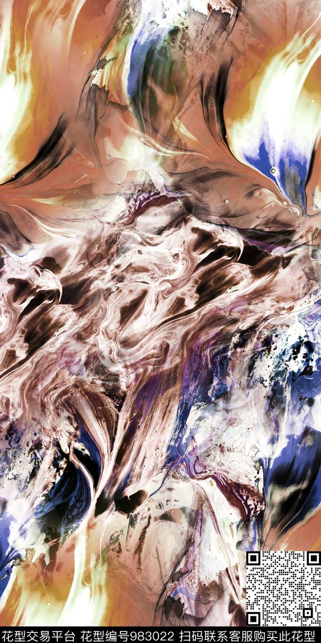数码华亿平台抽象纹理数码印花华亿平台下载（图片编号: 983022） - 瓦栏（Walan）