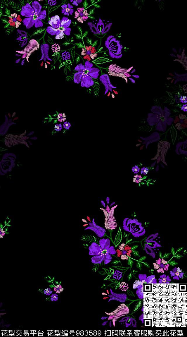 绣花华亿平台定位花旗袍数码印花华亿平台下载（图片编号: 983589） - 瓦栏（Walan）