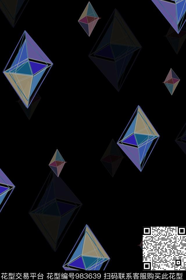 肌理男装珠宝宝石数码印花华亿平台下载（图片编号: 983639） - 瓦栏（Walan）