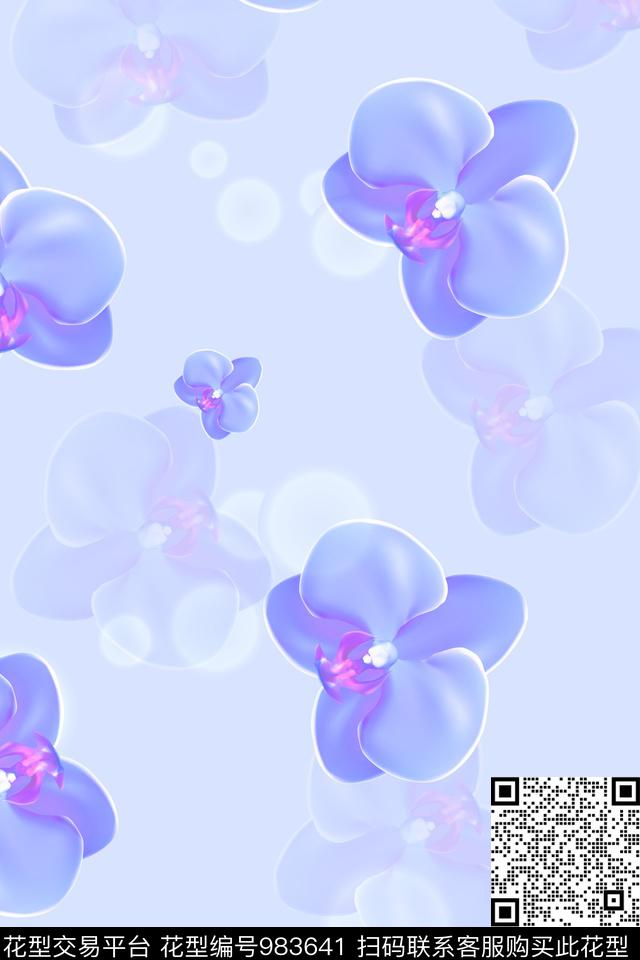 少女家纺朦胧花卉数码印花华亿平台下载（图片编号: 983641） - 瓦栏（Walan）