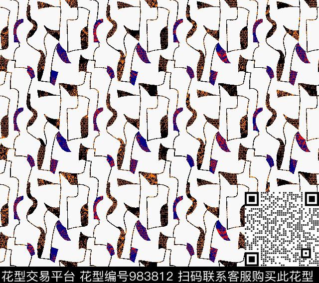 男装休闲几何传统印花华亿平台下载（图片编号: 983812） - 瓦栏（Walan）