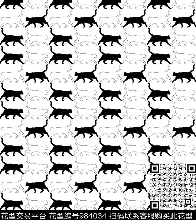 衬衫裤子猫头鹰传统印花华亿平台下载（图片编号: 984034） - 瓦栏（Walan）