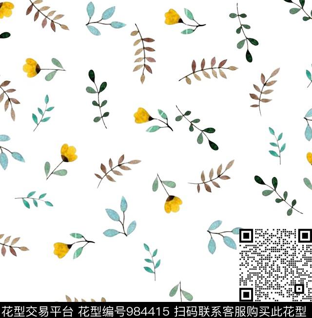 衬衫鲜花少女传统印花华亿平台下载（图片编号: 984415） - 瓦栏（Walan）