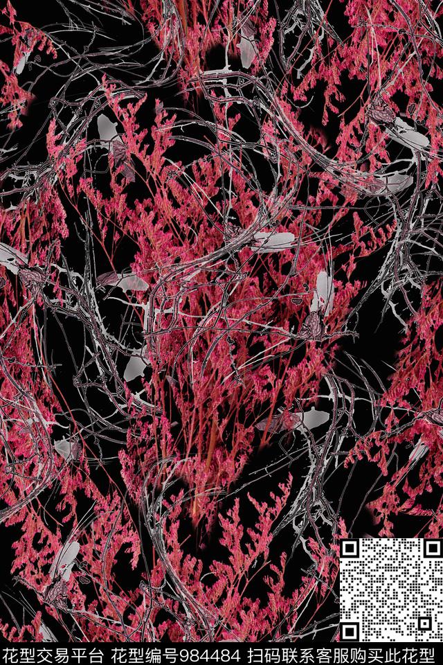 数码华亿平台休闲抽象数码印花华亿平台下载（图片编号: 984484） - 瓦栏（Walan）