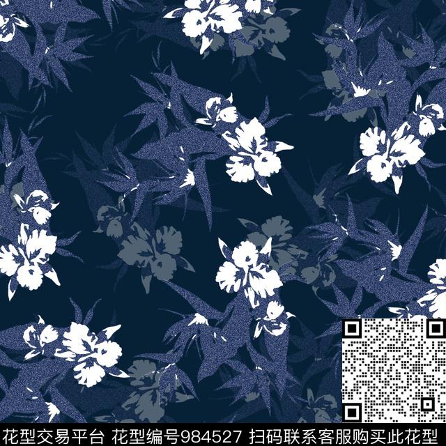 数码华亿平台花卉大牌风数码印花华亿平台下载（图片编号: 984527） - 瓦栏（Walan）