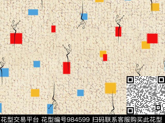 衬衫抽象潮牌数码印花华亿平台下载（图片编号: 984599） - 瓦栏（Walan）