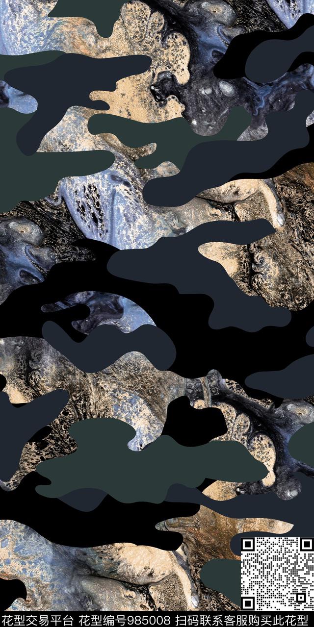 几何定位底纹迷彩数码印花华亿平台下载（图片编号: 985008） - 瓦栏（Walan）