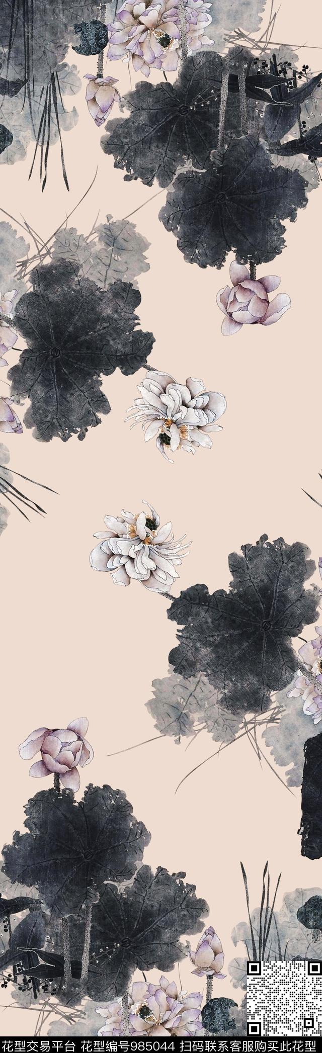 数码华亿平台围巾花卉数码印花华亿平台下载（图片编号: 985044） - 瓦栏（Walan）