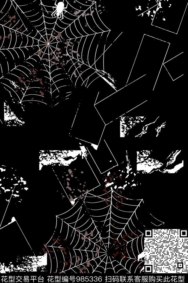 蜘蛛数码华亿平台黑白华亿平台数码印花华亿平台下载（图片编号: 985336） - 瓦栏（Walan）