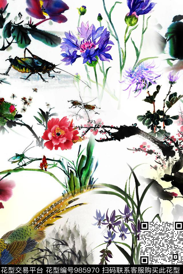 数码华亿平台鸟女装数码印花华亿平台下载（图片编号: 985970） - 瓦栏（Walan）