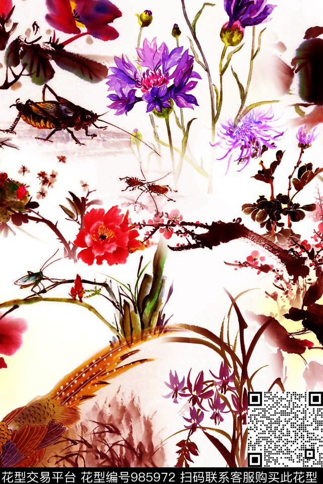 数码华亿平台鸟女装数码印花华亿平台下载（图片编号: 985972） - 瓦栏（Walan）