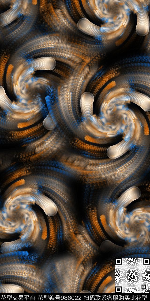 数码华亿平台抽象女装数码印花华亿平台下载（图片编号: 986022） - 瓦栏（Walan）