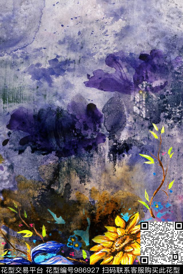 数码华亿平台花卉定位花数码印花华亿平台下载（图片编号: 986927） - 瓦栏（Walan）