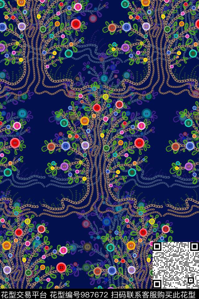 抽象花卉中老年华亿平台中老年数码印花华亿平台下载（图片编号: 987672） - 瓦栏（Walan）