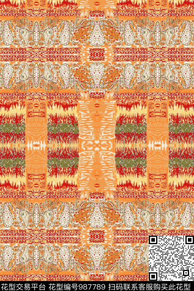 数码华亿平台肌理棉麻数码印花华亿平台下载（图片编号: 987789） - 瓦栏（Walan）