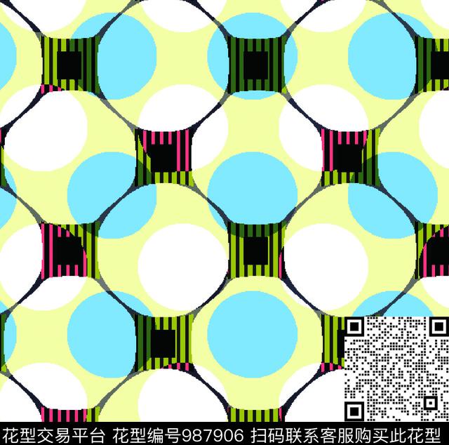 矢量波点色卡传统印花华亿平台下载（图片编号: 987906） - 瓦栏（Walan）
