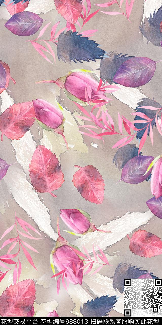 数码华亿平台小碎花花卉数码印花华亿平台下载（图片编号: 988013） - 瓦栏（Walan）