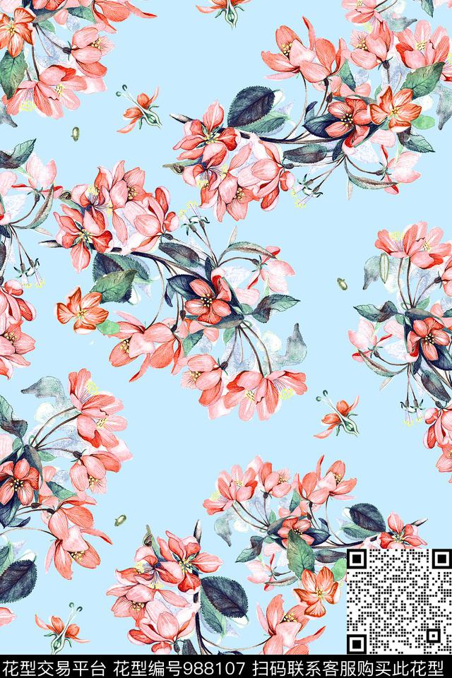 小碎花女装泳装数码印花华亿平台下载（图片编号: 988107） - 瓦栏（Walan）