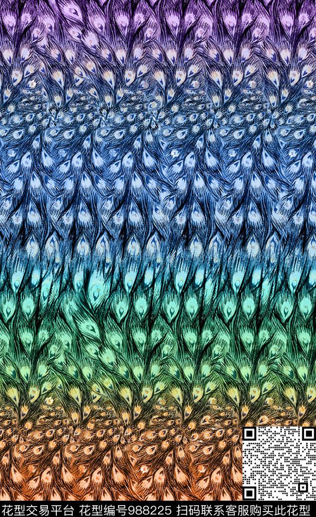 数码华亿平台小碎花渐变数码印花华亿平台下载（图片编号: 988225） - 瓦栏（Walan）