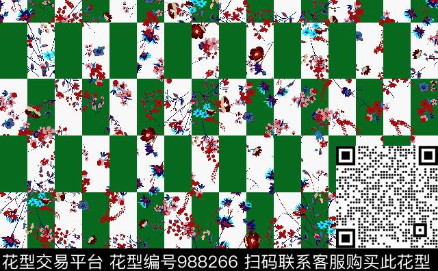 花卉几何大牌风传统印花华亿平台下载（图片编号: 988266） - 瓦栏（Walan）