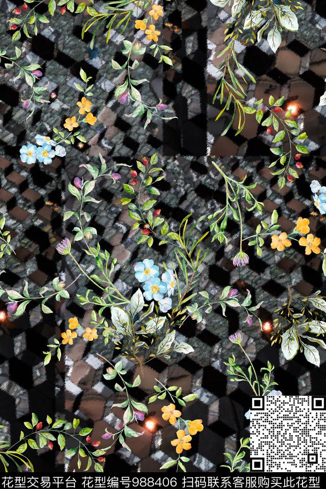 数码华亿平台趣味肌理数码印花华亿平台下载（图片编号: 988406） - 瓦栏（Walan）