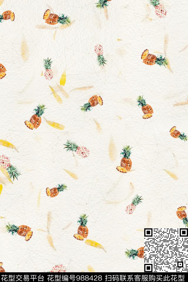 趣味肌理水果数码印花华亿平台下载（图片编号: 988428） - 瓦栏（Walan）