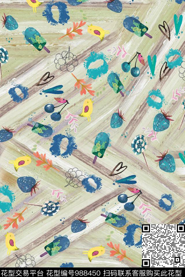 数码华亿平台手绘花卉花卉数码印花华亿平台下载（图片编号: 988450） - 瓦栏（Walan）
