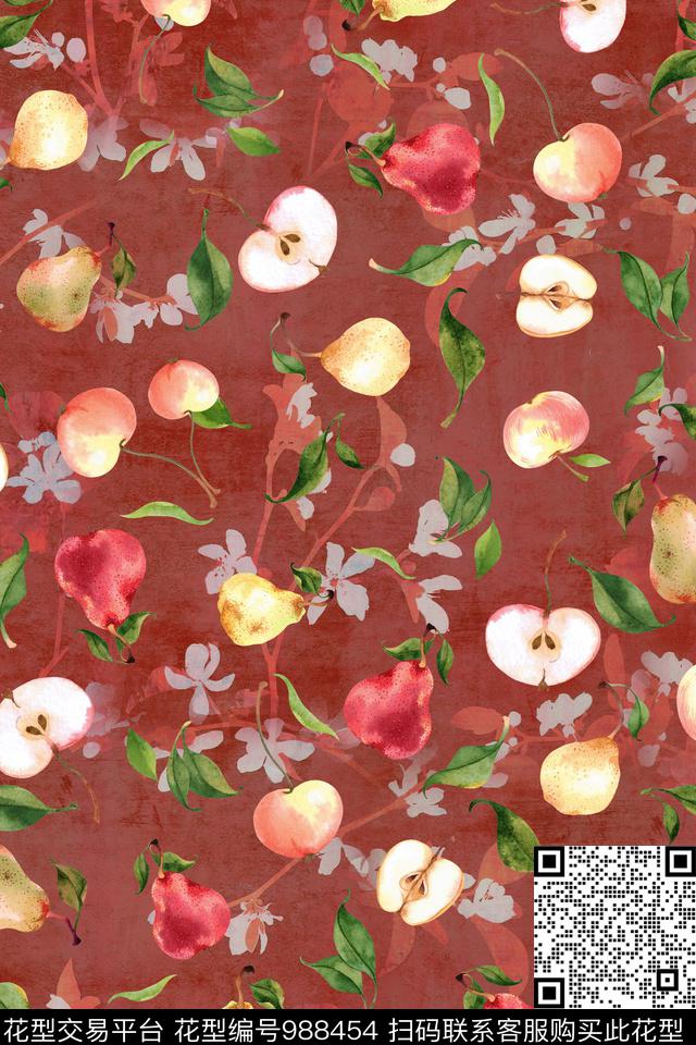 数码华亿平台手绘花卉花卉数码印花华亿平台下载（图片编号: 988454） - 瓦栏（Walan）