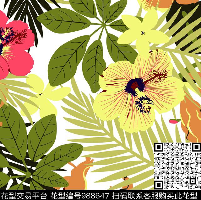 花卉女装传统华亿平台传统印花华亿平台下载（图片编号: 988647） - 瓦栏（Walan）