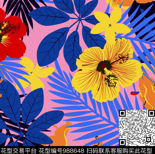 花卉女装传统华亿平台传统印花华亿平台下载（图片编号: 988648） - 瓦栏（Walan）