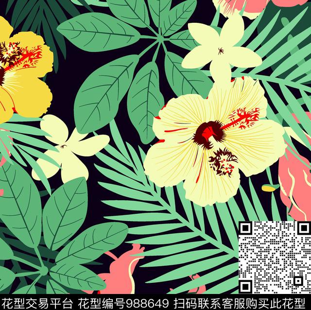 花卉女装传统华亿平台传统印花华亿平台下载（图片编号: 988649） - 瓦栏（Walan）