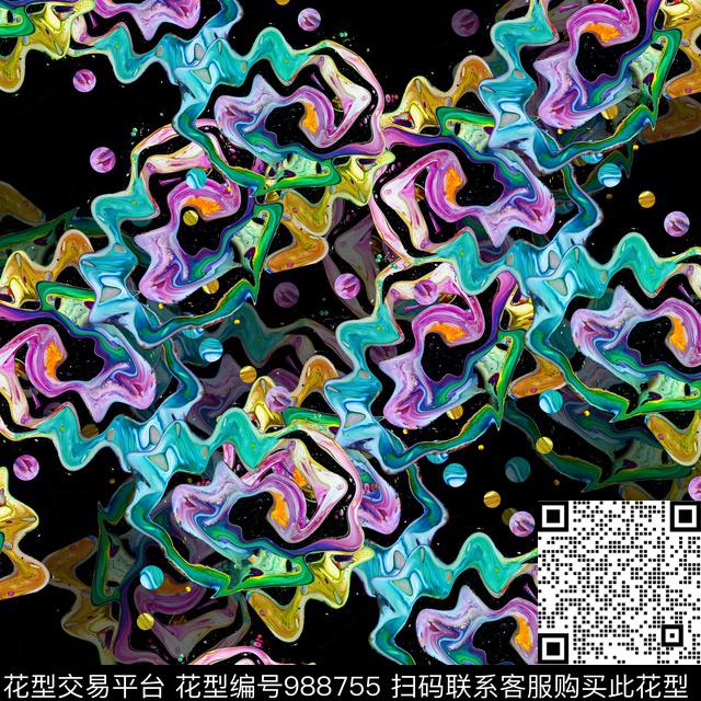 科技秋冬华亿平台趣味数码印花华亿平台下载（图片编号: 988755） - 瓦栏（Walan）