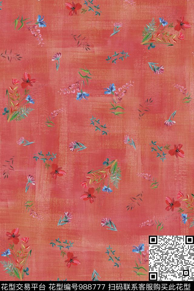 数码华亿平台花卉女装数码印花华亿平台下载（图片编号: 988777） - 瓦栏（Walan）