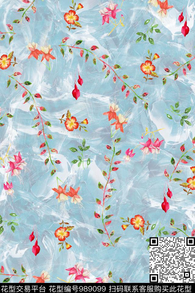 数码华亿平台小碎花女装数码印花华亿平台下载（图片编号: 989099） - 瓦栏（Walan）