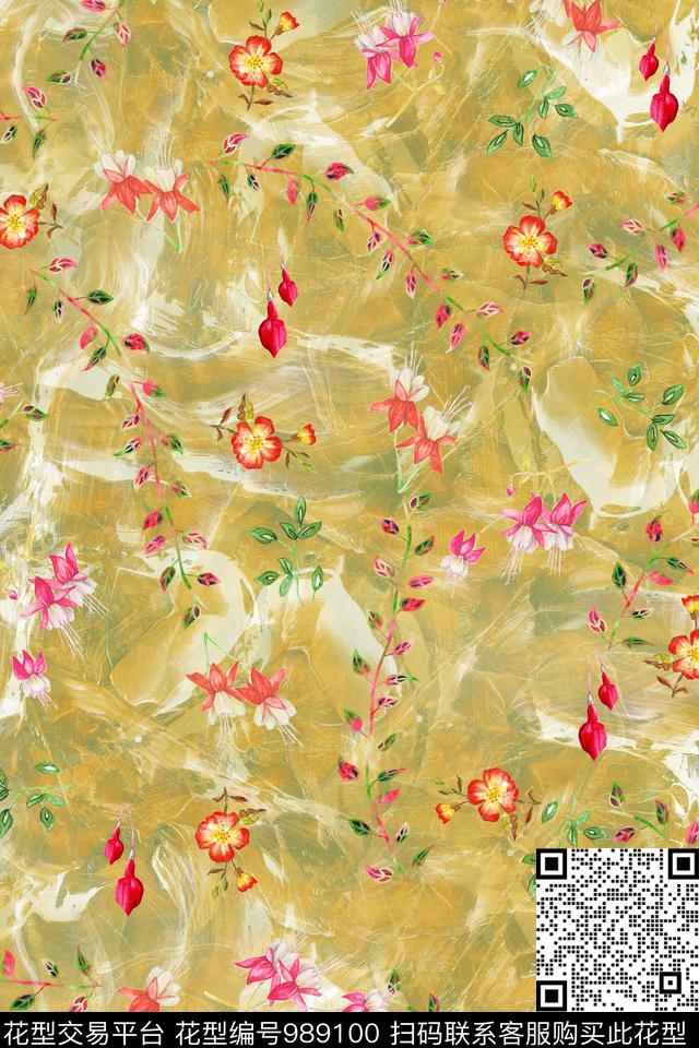 数码华亿平台小碎花女装数码印花华亿平台下载（图片编号: 989100） - 瓦栏（Walan）