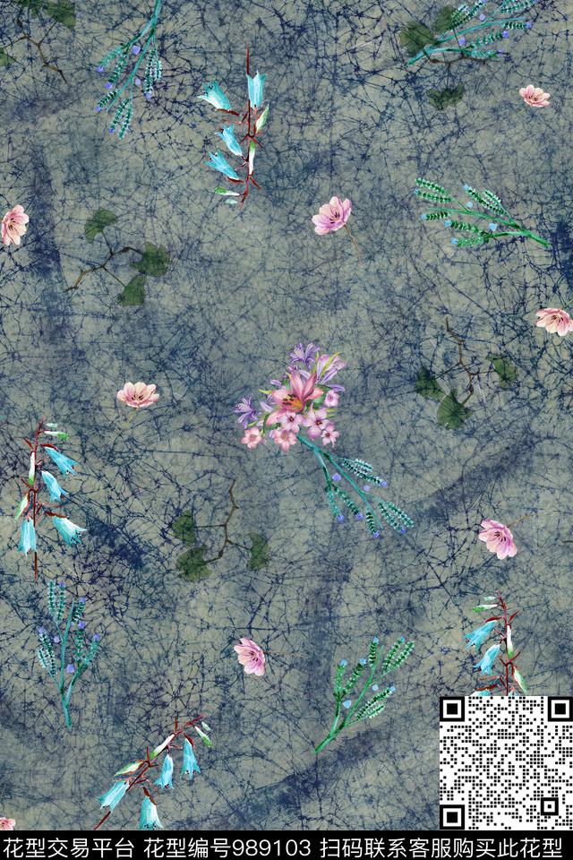 数码华亿平台小碎花女装数码印花华亿平台下载（图片编号: 989103） - 瓦栏（Walan）