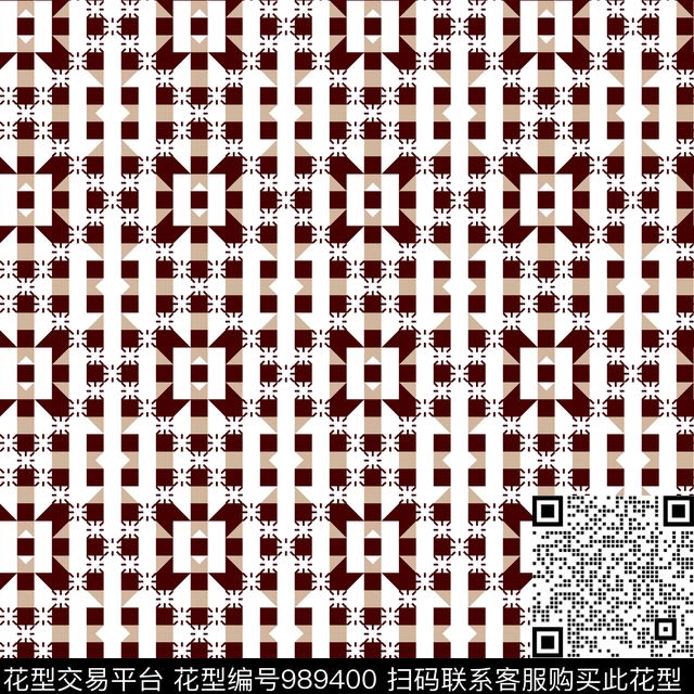 几何潮牌大牌风传统印花华亿平台下载（图片编号: 989400） - 瓦栏（Walan）