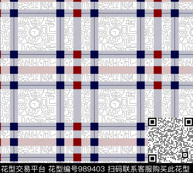 几何潮牌大牌风传统印花华亿平台下载（图片编号: 989403） - 瓦栏（Walan）