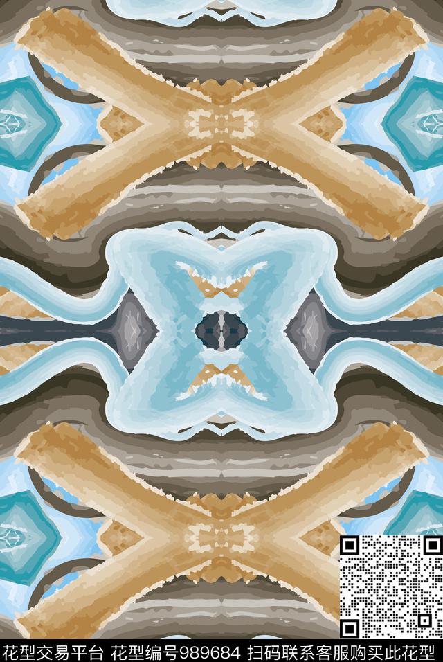 男装抽象女装数码印花华亿平台下载（图片编号: 989684） - 瓦栏（Walan）