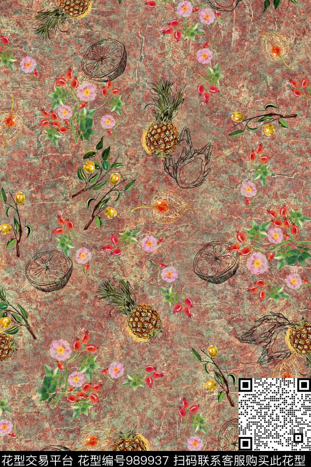 数码华亿平台肌理花卉数码印花华亿平台下载（图片编号: 989937） - 瓦栏（Walan）