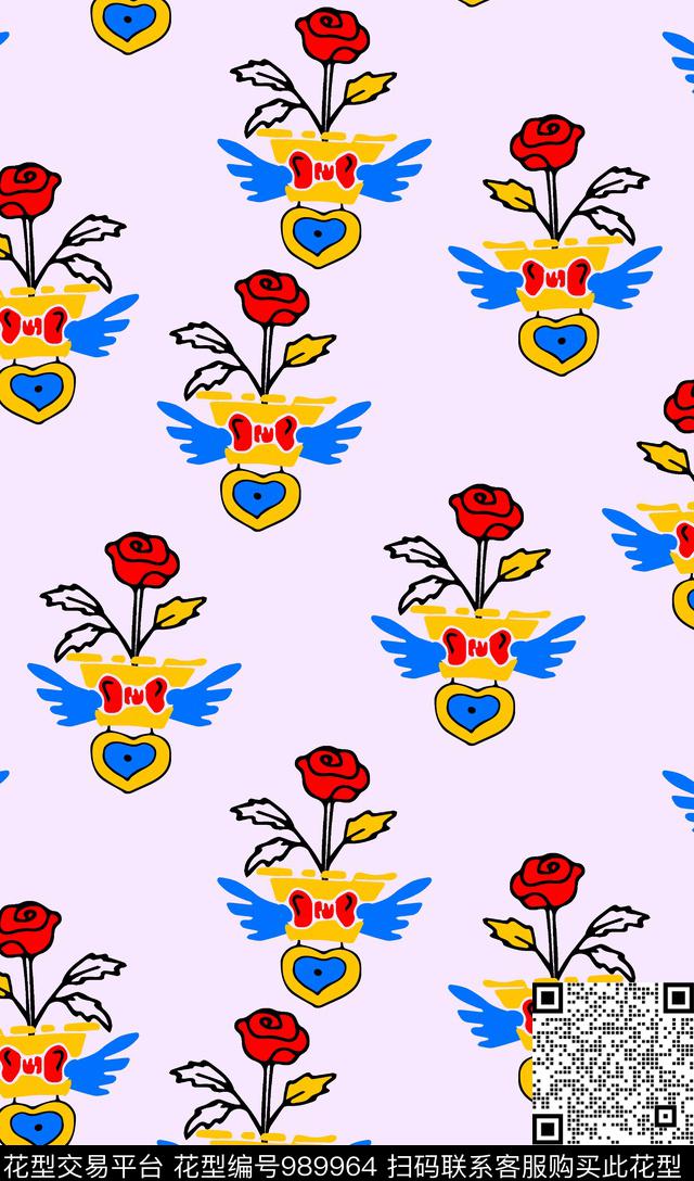 数码华亿平台春夏华亿平台玫瑰花数码印花华亿平台下载（图片编号: 989964） - 瓦栏（Walan）