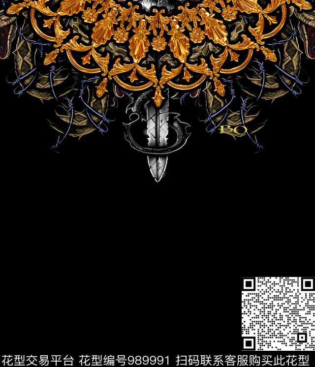 潮牌欧美剑数码印花华亿平台下载（图片编号: 989991） - 瓦栏（Walan）