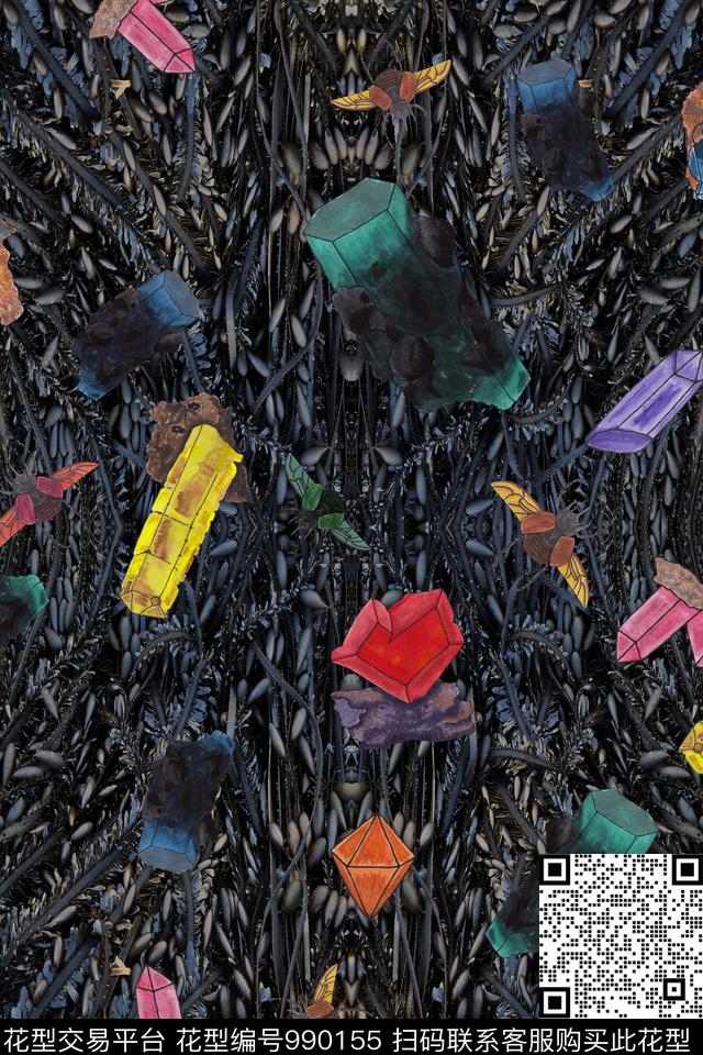 数码华亿平台抽象男装数码印花华亿平台下载（图片编号: 990155） - 瓦栏（Walan）