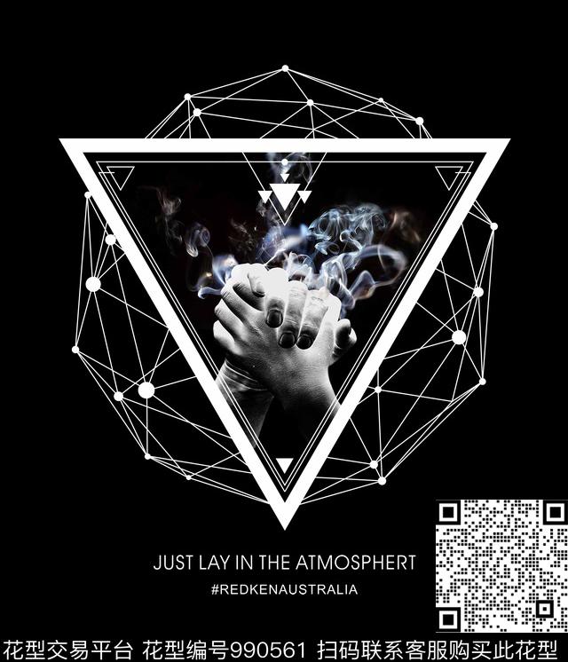 潮牌几何大牌风数码印花华亿平台下载（图片编号: 990561） - 瓦栏（Walan）