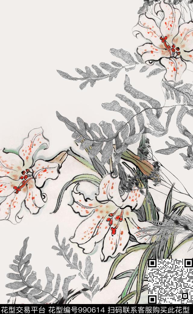 数码华亿平台中国风定位花旗袍数码印花华亿平台下载（图片编号: 990614） - 瓦栏（Walan）