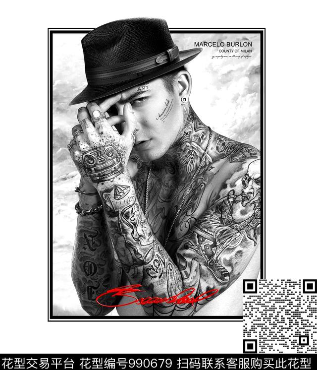 男装抽象几何数码印花华亿平台下载（图片编号: 990679） - 瓦栏（Walan）